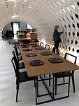 Inside Kuma's installation.