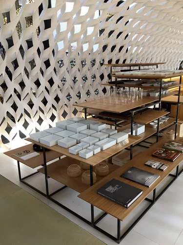 Inside Kuma's installation.