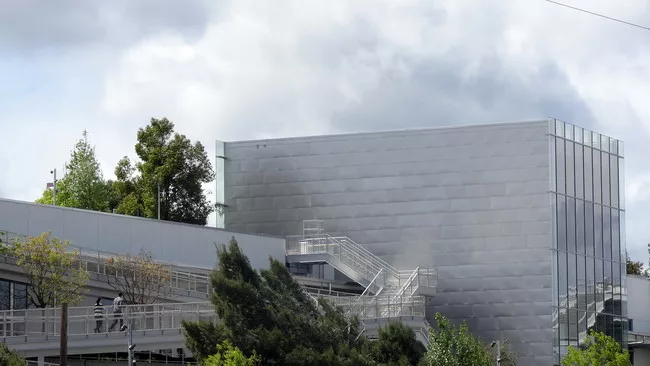 A view of Facebook's lobby.