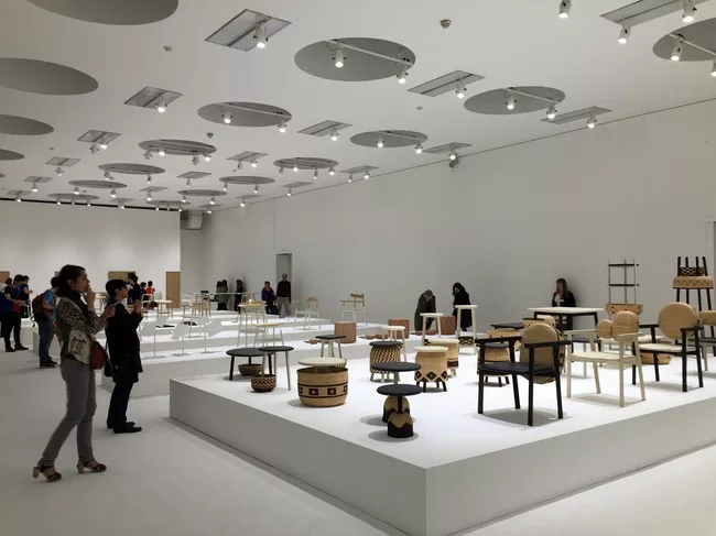 The second floor of Nendo's exhibit featured an eclectic array of work for numerous manufacturers.