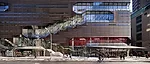The SOM-designed University Center for the New School in New York City includes 200,000 square feet of academic space and a 600-bed dormitory. Among other conservation strategies, the facility has a b