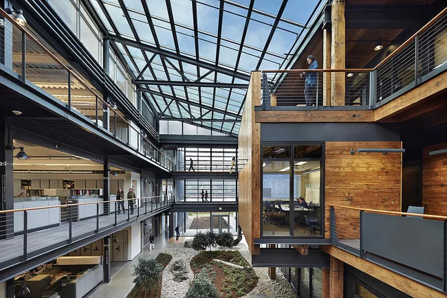 ZGF’s <a href='http://greensource.construction.com/green_building_projects/2014/1405-river-view.asp' target='_blank'>Federal Center South Building 1202 </a>in Seattle, is the recipient of this y