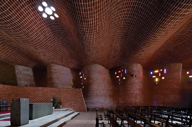 Cristo Obrero Church<br />Eladio Dieste<br />Estación Atlántida, Uruguay<br />1960<div id='_mcePaste'>