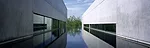 One of the signature features of the building, both before and after the recent renovation, is a water court that reflects sunlight into the galleries.