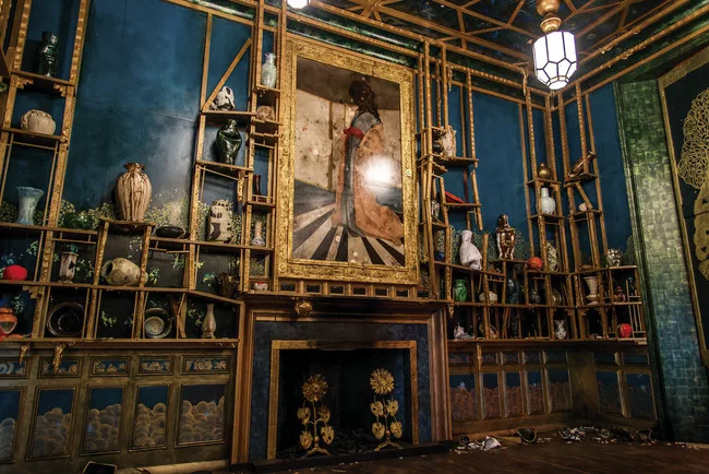 The artist, Darren Waterston, reimagined James McNeill Whistler's iconic 19th-century Peacock room.
