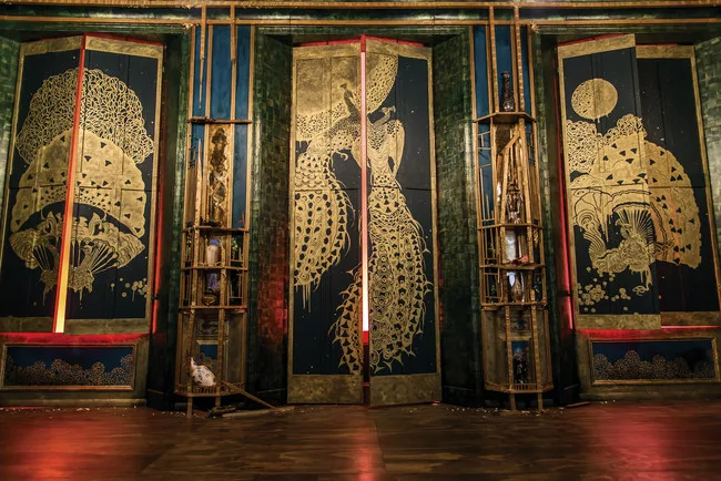 The artist, Darren Waterston, reimagined James McNeill Whistler's iconic 19th-century Peacock room.