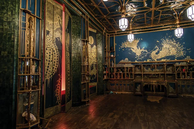 The artist, Darren Waterston, reimagined James McNeill Whistler's iconic 19th-century Peacock room.