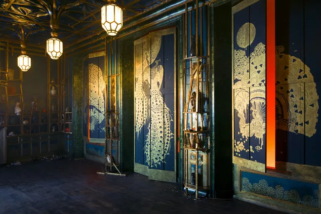 The artist, Darren Waterston, reimagined James McNeill Whistler's iconic 19th-century Peacock room.