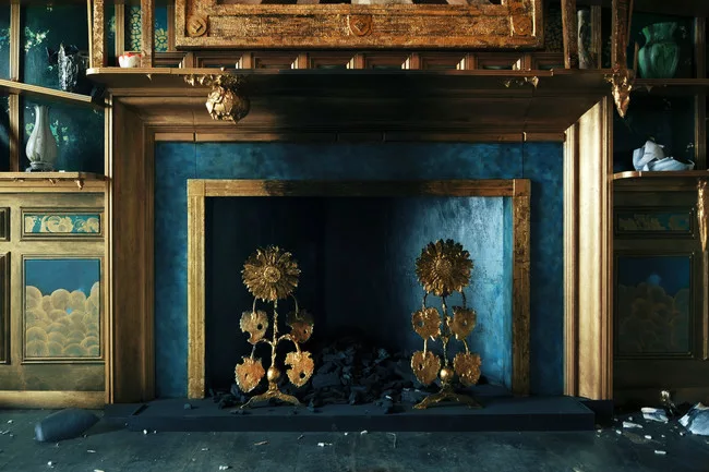 The artist, Darren Waterston, reimagined James McNeill Whistler's iconic 19th-century Peacock room.