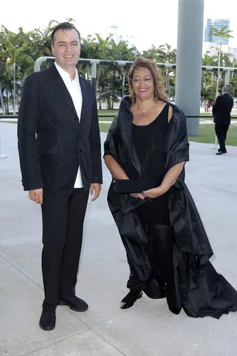 Patrik Schumacher (left) and Zaha Hadid.