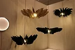 U.K. and Philippines-based designer Daniel Latorre Cruz’s handmade chandeliers have feather-like “wings” made of mulberry tree fibers.<div id='_mcePaste'>﻿﻿