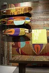 B+N Industries made its inaugural debut at ICFF with a booth that showcased several systems, including Infused Veneer Panels, shown here with artwork by the late artist Rex Ray.<div id='_mcePaste'>