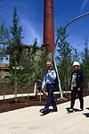 Chicago Mayor Rahm Emanuel strolls down the 606 trail at a preview event.