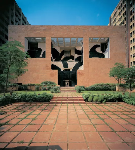 British Council Delhi with Howard Hodgkin mural<div id='_mcePaste'>