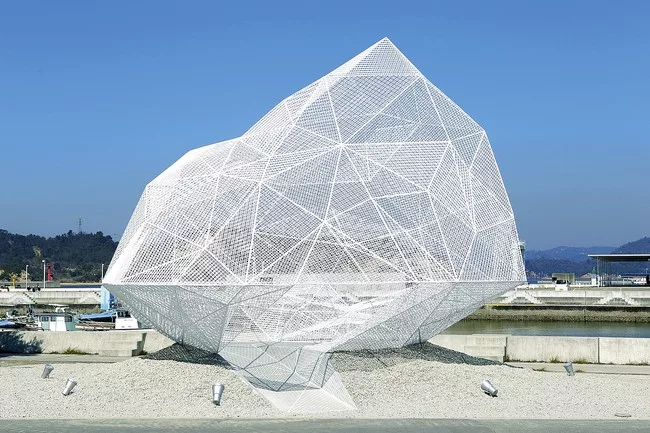Sou Fujimoto's new waterfront pavilion.