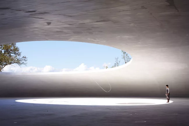 Teshima Art Museum with artwork by Rei Naito.