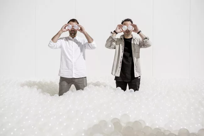 Alex Mustonen and Daniel Arsham of Snarkitecture.
