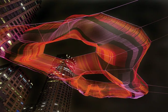 Janet Echelman Unveils Installation in Boston