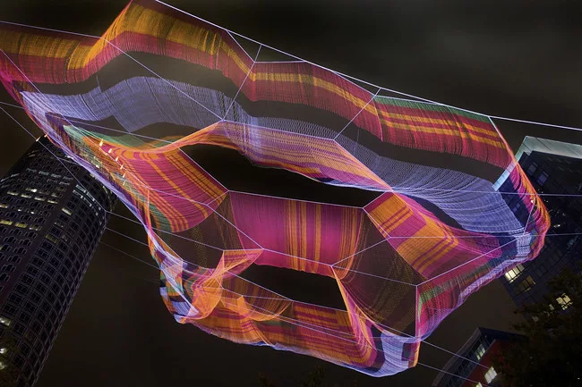 Janet Echelman Unveils Installation in Boston