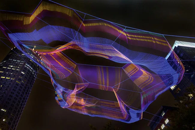 Janet Echelman Unveils Installation in Boston
