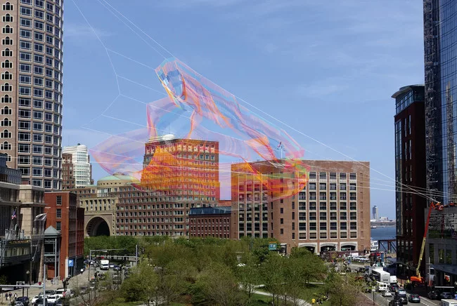Janet Echelman Unveils Installation in Boston