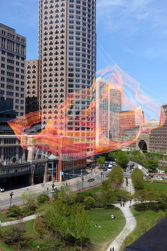 Janet Echelman Unveils Installation in Boston