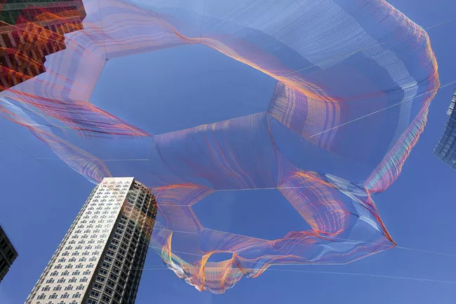 Janet Echelman Unveils Installation in Boston