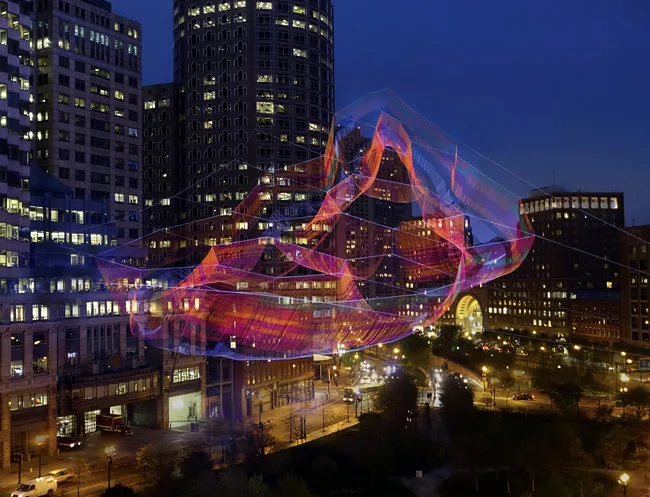Janet Echelman Unveils Installation in Boston