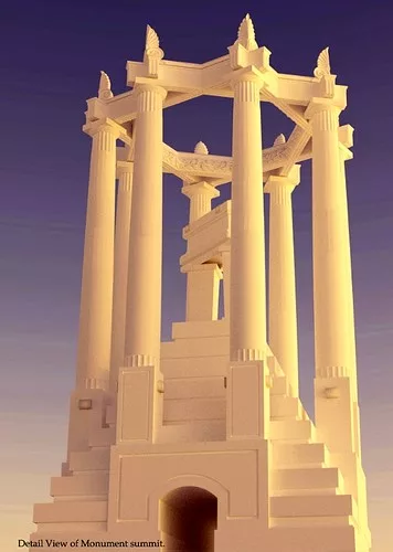 A proposed memorial design titled Remembrance and Honor.