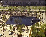 Pershing Park, designed by M. Paul Friedberg and Partners, as it appeared when it opened in 1981. The park will be replaced by a new World War I memorial.
