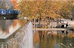 Pershing Park, designed by M. Paul Friedberg and Partners, as it  appeared when it opened in 1981. The park will be replaced by a new  World War I memorial.