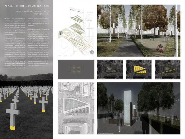 Finalists Designs Announced for World War I Memorial