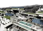 wHY built a model of Wilshire Boulevard in which houses occupy the spaces previously devoted to cars.