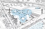 LOHA proposes houses outfitted with large-scale sponges and bladders  that could trap water and deposit it directly into an aquifer. Shown here is a design for a transportation hub. <br /><div id='_mc