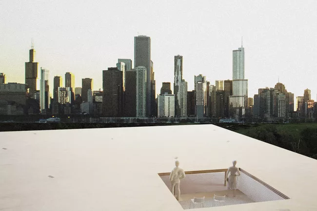 Ultramodern designed a cross-laminated timber pavilion to house a food stall along Lake Michigan.