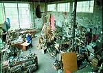 Sculptor Alexander Calder's studio, 1964, photographed by Pedro E. Guerrero.