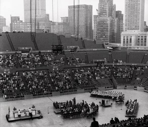 The Civic Arena in Pittsburgh, Easter Sunrise Service, 1963.