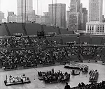 The Civic Arena in Pittsburgh, Easter Sunrise Service, 1963.