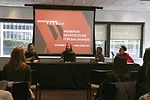 A morning symposium, titled Designing Women: Getting Ahead in Large firms, was moderated by RECORD editor-in-chief Cathleen McGuigan.<div id='_mcePaste'>﻿﻿