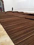 <em>Straight</em> (2008-2012) is a 90-ton floor-based sculpture made up of hundreds of stacked steel rods from Sichuan.<div id='_mcePaste'>﻿﻿
