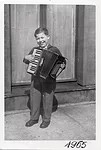 A young Daniel Libeskind with an accordion.