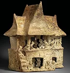 House model; Nayarit, Mexico, 100 B.C.–A.D. 200