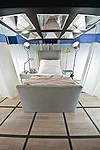 Laura Bohn created the <i>Nurse Jackie</i> master bedroom. The design obviously takes its cue from an ER room, complete with IV bags filled with' tequila!