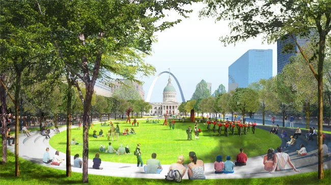 In St. Louis, A Green Oasis for Saarinen's Gateway Arch