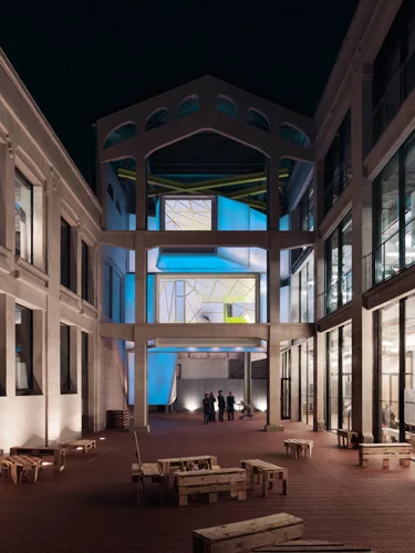 The Medialab-Prado houses start-ups in a former sawmill in Madrid.
