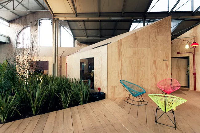 The couple collected other visual references for the Red Bull project, including pictures of sleds, as they studied different ways to lift the temporary structures off the earthen floor.