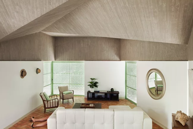 The architects clustered indoor and outdoor spaces around the main living area so family members can be connected while in different parts of the house.