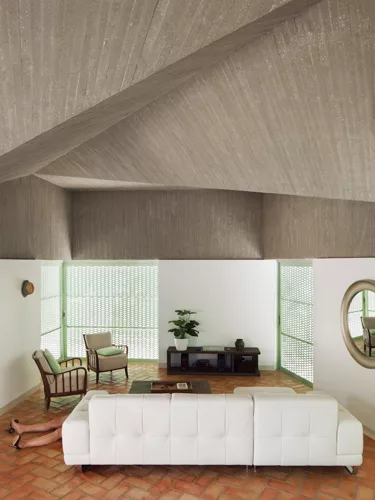 The architects clustered indoor and outdoor spaces around the main living area so family members can be connected while in different parts of the house.
