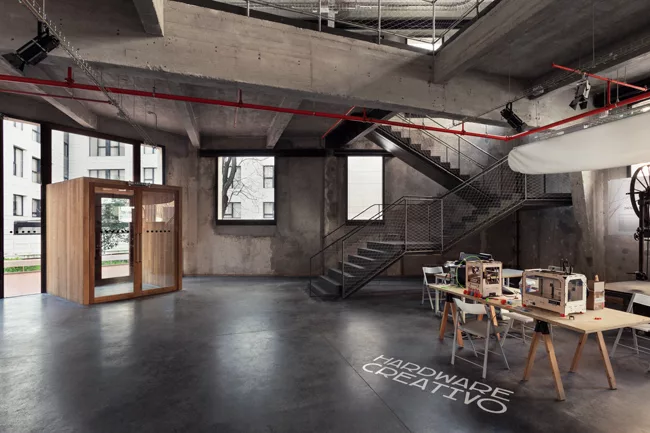 The Medialab-Prado houses start-ups in a former sawmill in Madrid.