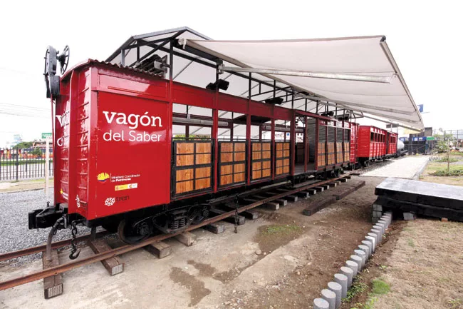 A 2012 project called Vagon de Saber'the Knowledge Train'transformed an old boxcar into a mobile center for culture. 